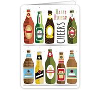 Quire Carte d'anniversaire colorée Happy Birthday Cheers Invitation