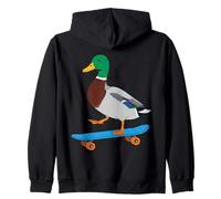 Quirky Mallard sur Une Balade Amusante en Skateboard Sweat à Capuche