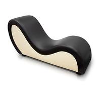 QUIRUMED Chaise Longue, Taille Unique, Noir, Beige