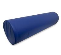 QUIRUMED Coussin à roulettes 55 x 15 cm en Similicuir avec Rembourrage en Mousse pour Yoga, Fitness, Massage Bleu