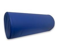 QUIRUMED Coussin à roulettes, 55 x 20 cm, couleur bleu, simili cuir, ergonomique, rembourré en mousse, pour le yoga, pour le fitness, pour le massage