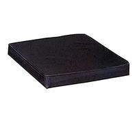 QUIRUMED Coussin de Fauteuil Roulant rembourré rectangulaire 42 x 47 x 5 cm, Couleur Noir, Rembourrage Mousse, Ergonomique