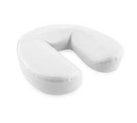 QUIRUMED Coussin Facial en Forme de Fer à Cheval, 29 x 27 x 7 cm, Couleur Blanc, Rembourrage en Mousse, pour Le Yoga, Le Fitness, Le Massage