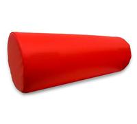 QUIRUMED Coussin Rouleau 55 x 20 cm Rouge Similicuir Ergonomique Rembourrage Mousse Yoga Fitness Massage