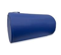 QUIRUMED Coussin Rouleau 55 x 30 cm Bleu Simili Cuir garnissage Mousse Yoga Fitness Massage