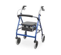 QUIRUMED Déambulateur à 4 roues avec siège rembourré sac et dossier