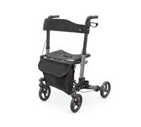 QUIRUMED Déambulateur pliable en aluminium avec 4 roues siège et dossier