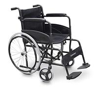 QUIRUMED Fauteuil roulant en acier, modèle EASY COMPACT, Pliable, Siège 46 cm, Léger, Poche porte-documents, Pour personnes âgées, Pour handicapés, jusqu'à 110 kg