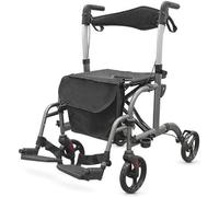 QUIRUMED Marcheur et fauteuil à roulettes pliable en aluminium