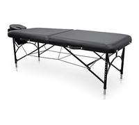 QUIRUMED Table de Massage Pliable en Aluminium Easy Force, Couleur Noire, Table de Massage, Similicuir Cuir, Rembourrage Haute densité, réglable en Hauteur, léger jusqu'à 210 kg