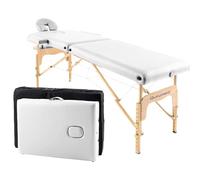 QUIRUMED Table de Massage Pliante en Bois Easy, Couleur Blanche, 182 x 60 cm, Similicuir, Portable, Tête Amovible Légère, Trou pour Le Visage, Hauteur Réglable, Jusqu'à 120 kg