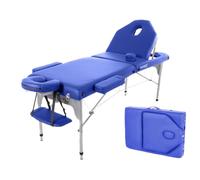 QUIRUMED Table Pliante de Massage en Aluminium 186 x 66 cm tapissée 14 cm Bleu