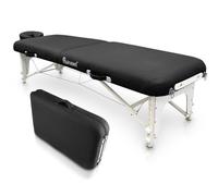 QUIRUMED Table shiatsu pliable en bois 211 x 60 cm Noir