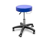 QUIRUMED Tabouret avec Base roulante et Support de Serviette Bleu