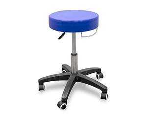 QUIRUMED Tabouret avec Base roulante et Support de Serviette Bleu