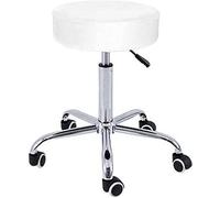 QUIRUMED Tabouret Base chromée 5 roulettes Blanc