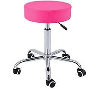 QUIRUMED Tabouret Base chromée 5 roulettes Rose