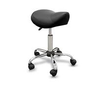 QUIRUMED Tabouret de Type Poney avec Base en Acier Noir