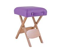QUIRUMED Tabouret Pliant en Bois avec Assise rembourrée Violet