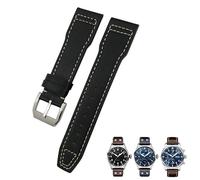 Quirxio Bracelet de montre en cuir véritable de 22 mm, 21 mm, 20 mm, convient pour IWC Big Pilot Strap Pilot's Watch Band Bracelets Accessoires Hommes outils, 22mm, Acétate, Pas de pierre précieuse