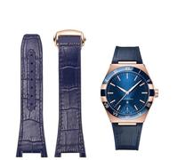 Quirxio Bracelet de montre pour Omega Constellation Double Eagle Series Manhattan en caoutchouc de vachette pour observatoire mâle Encoche 25-14 mm, 25-14mm, Acétate, Pas de pierre précieuse