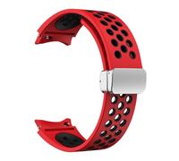 Quirxio Bracelet en silicone 20 mm pour Samsung Galaxy Watch 6 Classic 43 47 mm 5Pro 45 mm Respirez sans lacunes Montre à boucle magnétique 7 6 5 4 40 mm 44 mm(Black Gray,Watch 4 5 6 7)