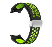 Quirxio Bracelet en silicone 20 mm pour Samsung Galaxy Watch 6 Classic 43 47 mm 5Pro 45 mm Respirez sans lacunes Montre à boucle magnétique 7 6 5 4 40 mm 44 mm(White Black,Watch 6 4 Classic)