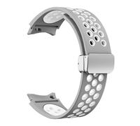 Quirxio Bracelet en silicone 20 mm pour Samsung Galaxy Watch 6 Classic 43 47 mm 5Pro 45 mm Respirez sans lacunes Montre à boucle magnétique 7 6 5 4 40 mm 44 mm(Blue White,Watch 4 5 6 7)