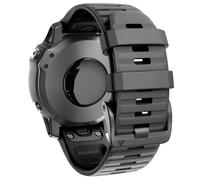Quirxio Pour Fenix 8/6X/7X Band 26 mm Bracelet de montre de rechange en silicone souple facile à monter pour Fenix 5X/Fenix 5X Plus/Fenix 3/Fenix 6X Pro/Descent Descent MK2i (noir)