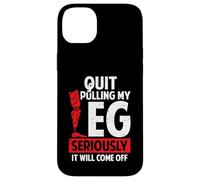 Quit Pulling My Leg Funny Leg Arm Amputee Handicap Humour Pun Coque pour iPhone 14 Plus