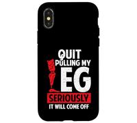 Quit Pulling My Leg Funny Leg Arm Amputee Handicap Humour Pun Coque pour iPhone X/XS