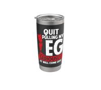 Quit Pulling My Leg Funny Leg Arm Amputee Handicap Humour Pun Gobelet isotherme en acier inoxydable double paroi