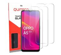 QUITECO Verre Trempé pour Oppo A5 2020 / Oppo A9 2020 [3 PIÈCES] Vitre Protection Protecteur d'écran