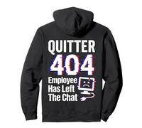 Quitter 404 Employee Has Left The Chat Office Adieu Sweat à Capuche