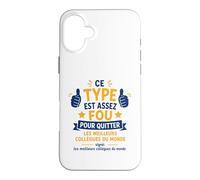 Quitter Les Meilleurs Collègues du Monde Humour Départ Coque pour iPhone 16 Plus