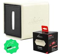 Quiver Time Citadel Deck Block Blanc, Deckbox Commander MTG et TCG | Contient 100+ cartes sous pochettes, fermeture magnétique, séparateur ajustable, espace pour dés et jetons