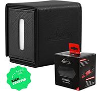 Quiver Time Citadel Deck Block Noir, Deckbox Commander MTG et TCG | Contient 100+ cartes sous pochettes, fermeture magnétique, séparateur ajustable, espace pour dés et jetons