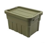 QuivyLivy Bacs de rangement empilables avec couvercles, boîtes de rangement en plastique pour la maison, le camping, les solutions d'organisation du coffre de voiture, sous le lit (vert olive moyen)
