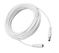 QuivyLivy Câble d'extension CC pour appareils 12 V, 5,5 mm x 2,1 mm Blanc Connecteur Cordon d'alimentation - Compatible avec bandes LED, caméras de sécurité, routeurs et (10 m)