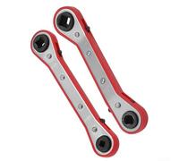 QuivyLivy Clé à cliquet carrée à double tête, construction en métal, outil de valve de réfrigération CVC de 6,35 mm, 0,95 cm, 0,9 cm, 0,9 cm, 5/16", pour travaux de climatisation et de compresseur (B)