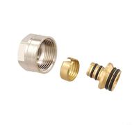 QuivyLivy Connecteur de collecteur de chauffage au sol en cuivre de qualité supérieure - Tête de sortie à grand débit pour tuyaux de chauffage au sol de 16 mm et 20 mm, eau entièrement en cuivre (20 x