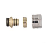QuivyLivy Connecteur de collecteur de chauffage au sol en cuivre de qualité supérieure - Tête de sortie à grand débit pour tuyaux de chauffage au sol de 16 mm et 20 mm, eau entièrement en cuivre (20 x