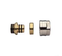 QuivyLivy Connecteur de collecteur de chauffage au sol en cuivre de qualité supérieure - Tête de sortie à grand débit pour tuyaux de chauffage au sol de 16 mm et 20 mm, eau entièrement en cuivre (20 x