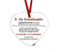 QuivyLivy Décoration de Noël commémorative pour un être cher, ornement de condoléances en forme de cœur avec message câlin du ciel, en acrylique blanc, souvenir pour perte (A)