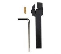 QuivyLivy - Ensemble de porte-outils de tour indexable avec inserts en carbure, barre d'alésage CNC et clé, accessoires de tour en alliage métallique pour outils de tournage, inserts de coupe