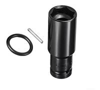 QuivyLivy Jeu de clés à douille profonde pour boulon d'arrêt d'eau, tête à douille étendue avec entraînement carré de 1/2", douille hexagonale 12/14/16 mm à cliquet réversible automobile (16 mm)