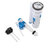 QuivyLivy Kit de chasse d'eau commun avec bouton poussoir, système de remplacement de réservoir de chasse d'eau, drainage réglable et valve de remplissage pour économiser l'eau des toilettes