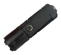 QuivyLivy Lampe torche rechargeable, lumière de camping à haute luminosité, faisceau zoomable, lampe de poche, corps en alliage d'aluminium, lampe de poche à affichage de la puissance, (E)