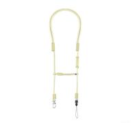 QuivyLivy Lanière double tête réglable pour DJI Pocket 3 - Tour de cou et bandoulière en polyester tressé avec dégagement rapide, résistant à la transpiration, 66-136 cm (jaune)