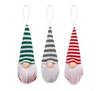 QuivyLivy Lot de 3 pendentifs tricotés en forme de nain sans visage en feutre doux à suspendre pour décoration d'intérieur (C)